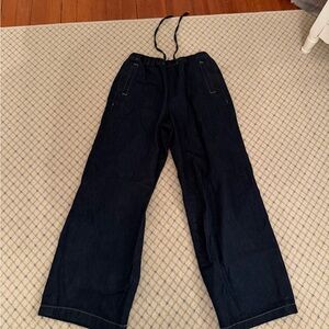 Tie front Dark Blue Jeans